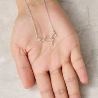 Leo Star Sign Zodiac Constellation Necklace with Zircondia® Crystals