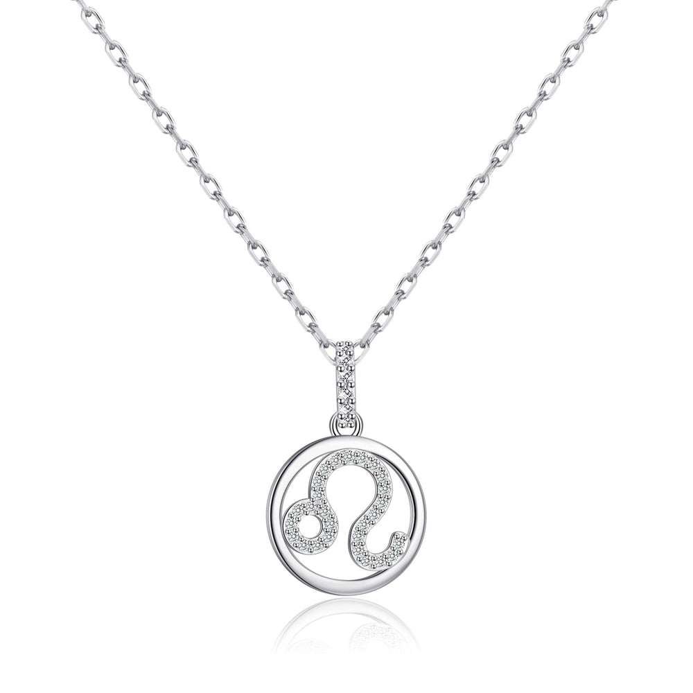 Leo Star Sign Zodiac Necklace with Zircondia® Crystals