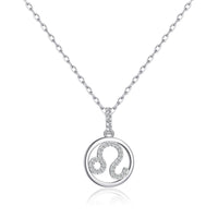 Leo Star Sign Zodiac Necklace with Zircondia® Crystals