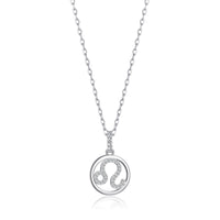 Leo Star Sign Zodiac Necklace with Zircondia® Crystals