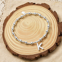 Letter K Initial Stretch Bracelet Created with Zircondia® Crystals
