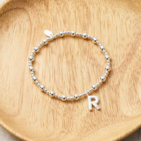 Letter R Initial Stretch Bracelet Created with Zircondia® Crystals