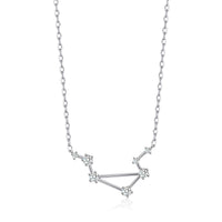 Libra Star Sign Zodiac Constellation Necklace with Zircondia® Crystals