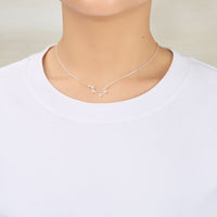 Libra Star Sign Zodiac Constellation Necklace with Zircondia® Crystals