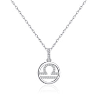 Libra Star Sign Zodiac Necklace and Quote Card with Zircondia® Crystals