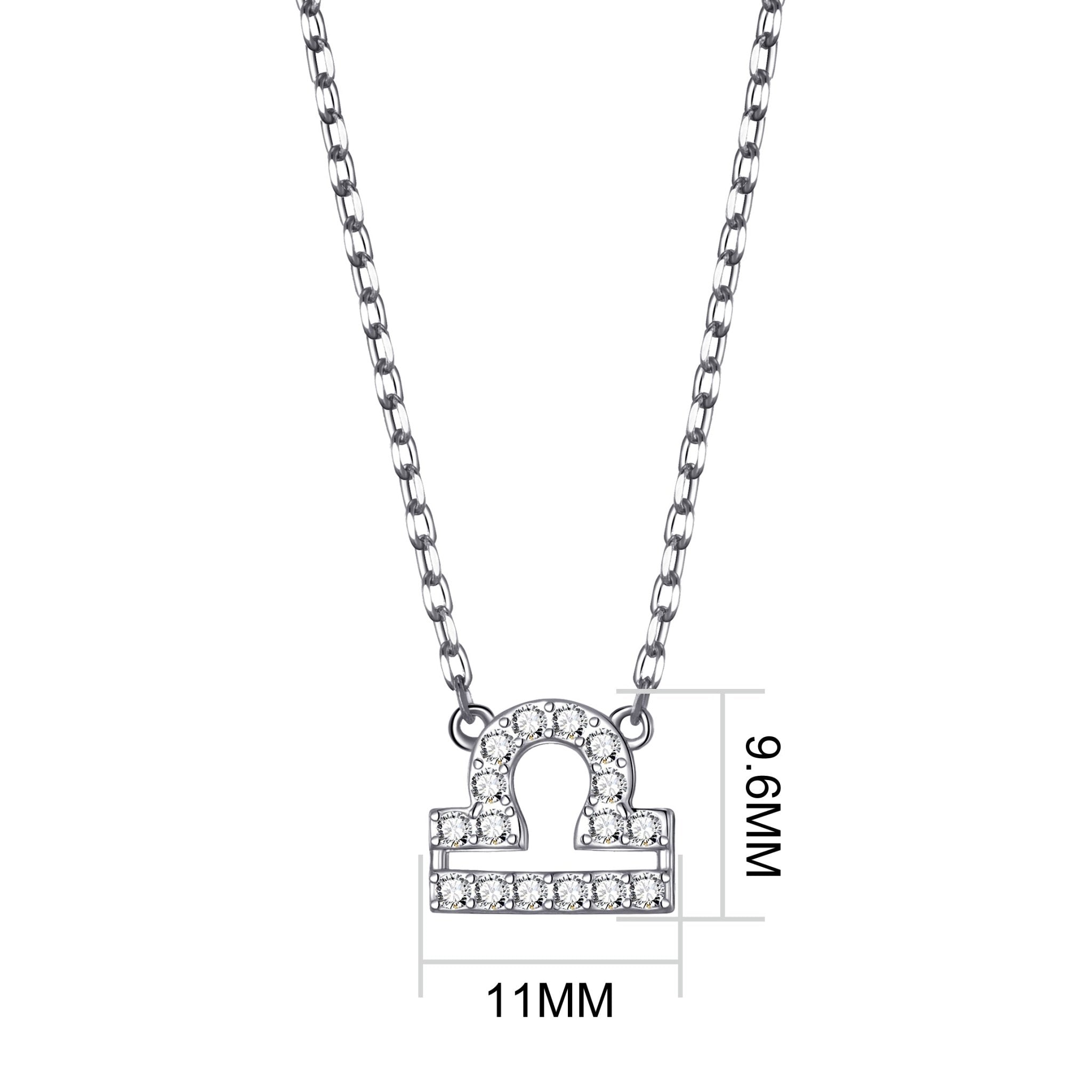 Libra Zodiac Star Sign Necklace Created with Zircondia® Crystals