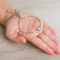 Light Blue Crystal Bracelet Created with Zircondia® Crystals