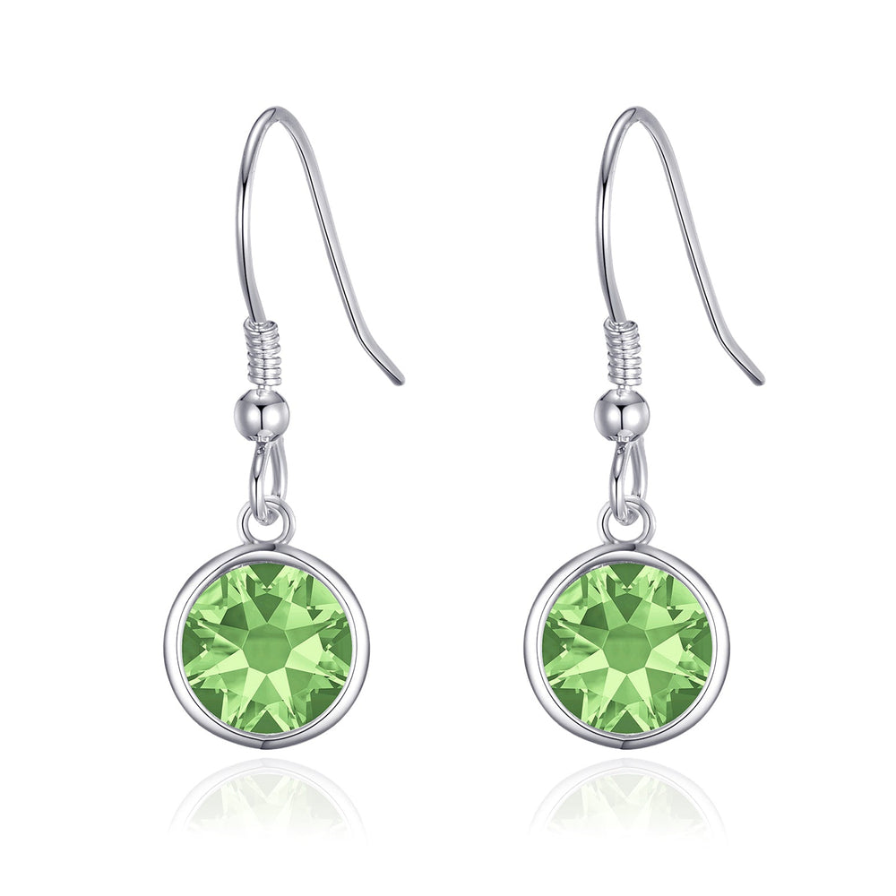 Light Green Crystal Drop Earrings Created Zircondia® Crystals