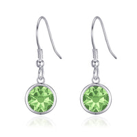Light Green Crystal Drop Earrings Created Zircondia® Crystals