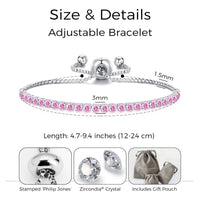 Light Pink Tennis Friendship Bracelet Created with Zircondia® Crystals