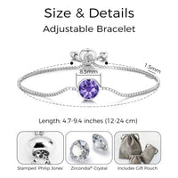 Light Purple Crystal Bracelet Created with Zircondia® Crystals