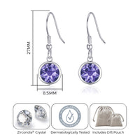 Light Purple Crystal Drop Earrings Created with Zircondia® Crystals