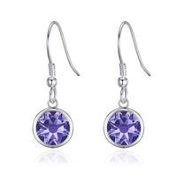 Light Purple Crystal Drop Earrings Created with Zircondia® Crystals