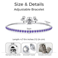 Light Purple Tennis Friendship Bracelet Created with Zircondia® Crystals