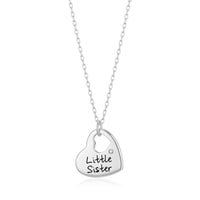 Little Sister Heart Necklace Created with Zircondia® Crystals