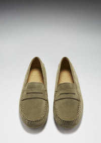 Women's Penny Driving Loafers, truffle suede