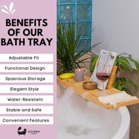 Luxury Eco-Friendly Bamboo Bath Tray