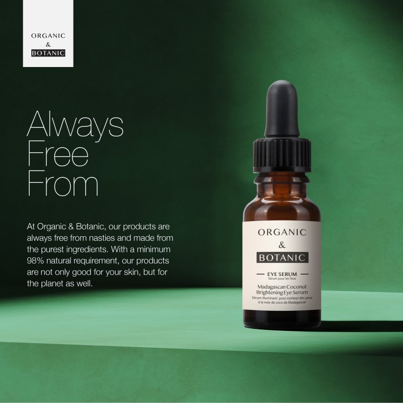 Madagascan Coconut Eye Serum - 15ml - Hydrating & Depuffing with Aloe Vera & Vitamin E for Refreshed, Youthful Eyes