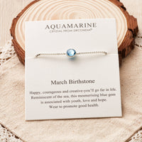 March (Aquamarine) Birthstone Bracelet Created with Zircondia® Crystals
