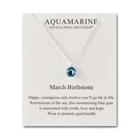 March (Aquamarine) Birthstone Necklace Created with Zircondia® Crystals