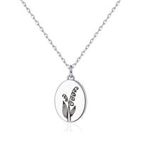 May Birth Flower Lily of the Valley Necklace with Card
