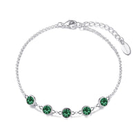 May Birthstone Bracelet Created with Emerald Zircondia® Crystals