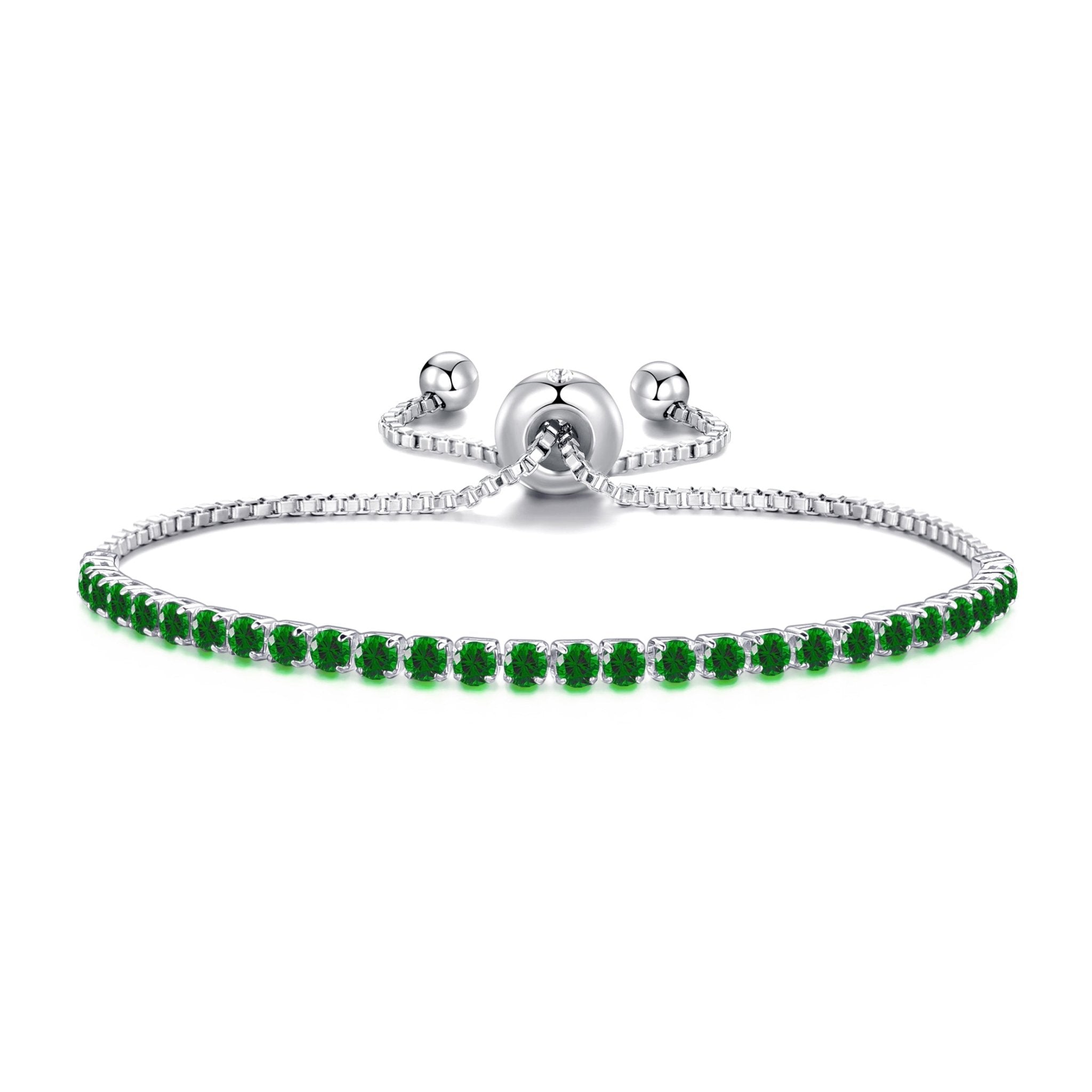 May Birthstone Friendship Bracelet with Emerald Zircondia® Crystals
