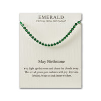 May Birthstone Friendship Bracelet with Emerald Zircondia® Crystals