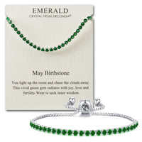 May Birthstone Friendship Bracelet with Emerald Zircondia® Crystals