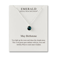 May (Emerald) Birthstone Necklace Created with Zircondia® Crystals