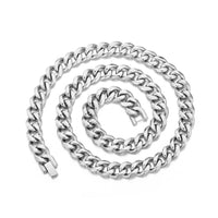 Men's 12mm Stainless Steel 18-24 Inch Cuban Curb Chain Necklace
