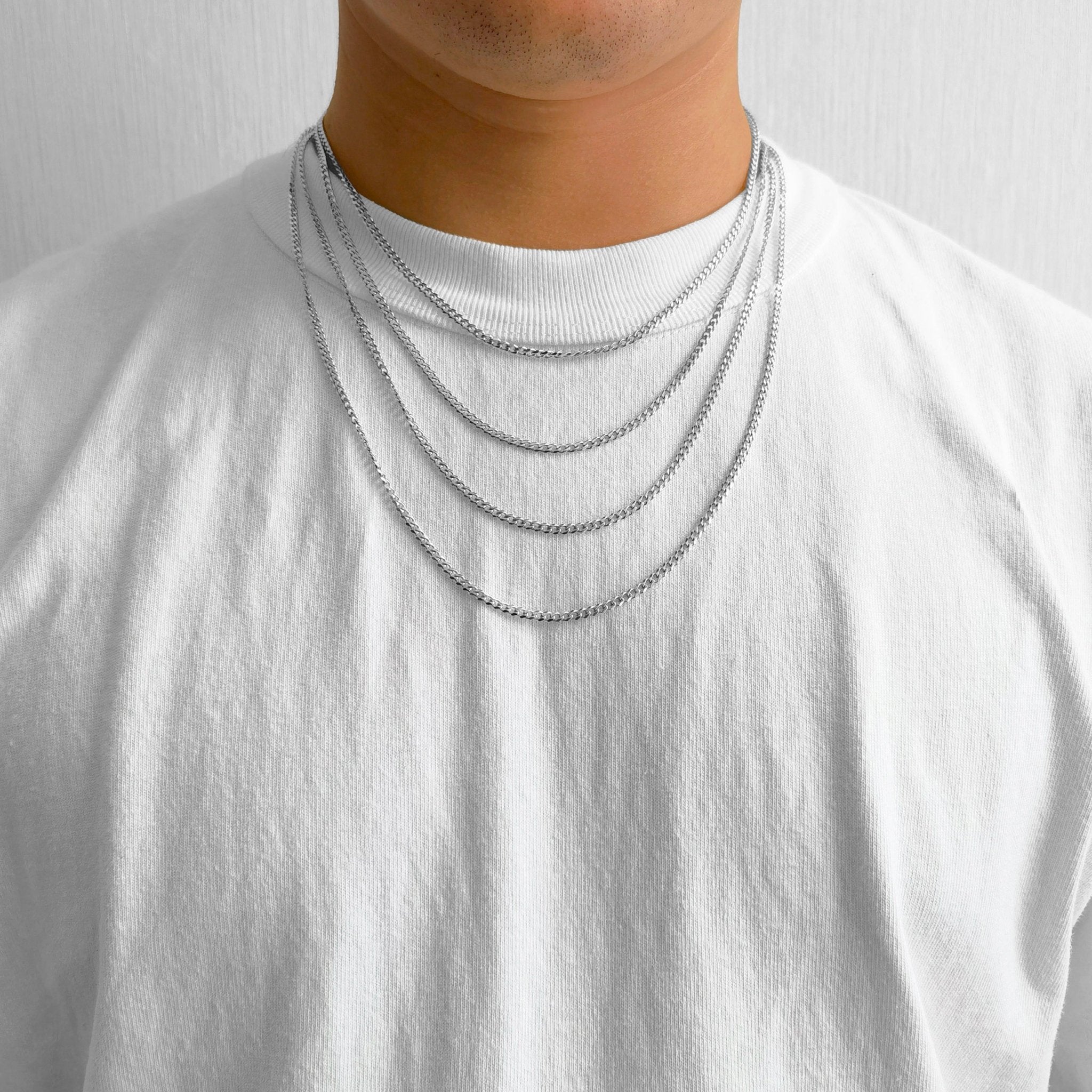 Men's 3mm Stainless Steel 18-24 Inch Cuban Curb Chain Necklace