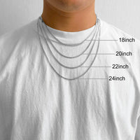 Men's 3mm Stainless Steel 18-24 Inch Cuban Curb Chain Necklace