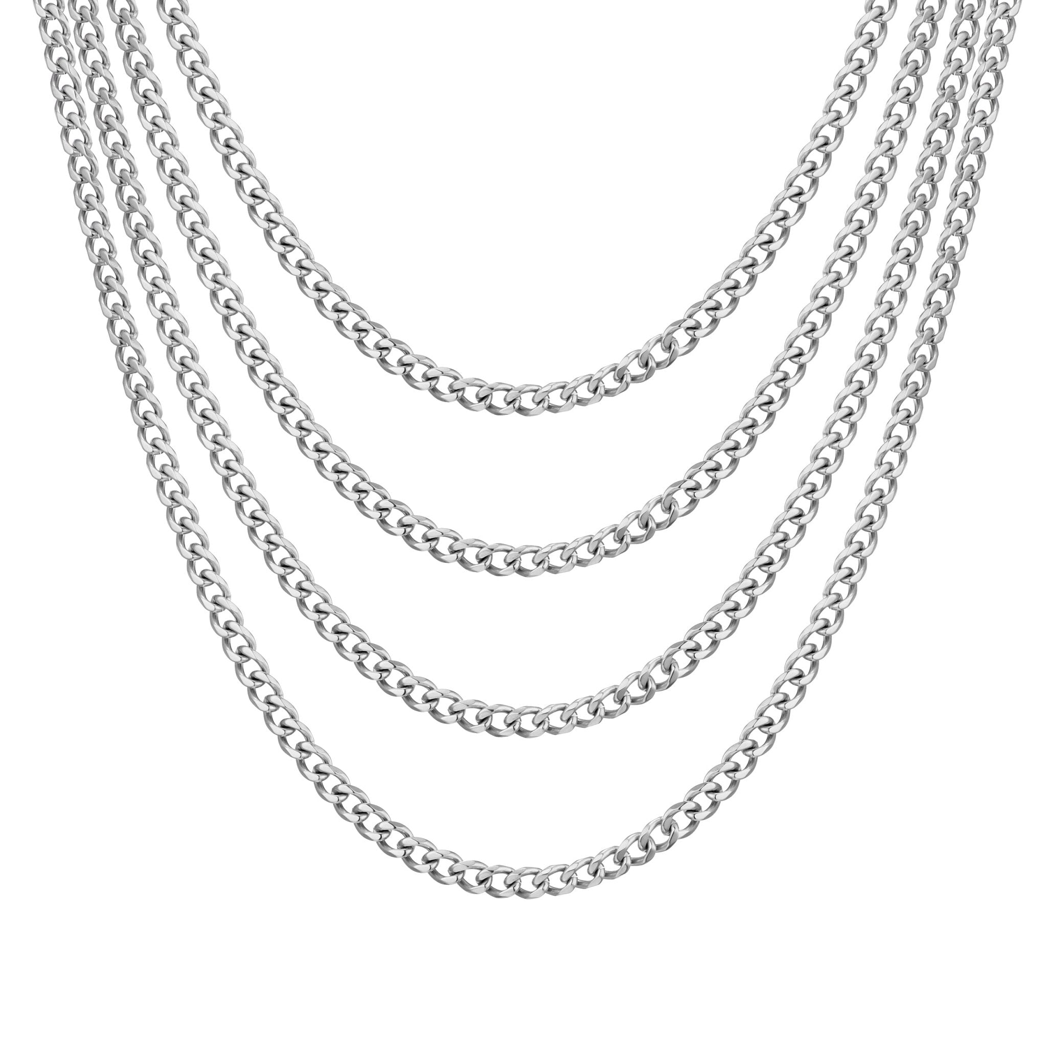 Men's 6mm Stainless Steel 18-24 Inch Cuban Curb Chain Necklace