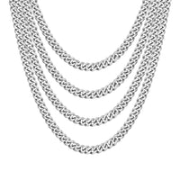 Men's 9mm Stainless Steel 18-24 Inch Cuban Curb Chain Necklace