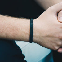 Men's Black Stainless Steel Mesh Cuff Bracelet