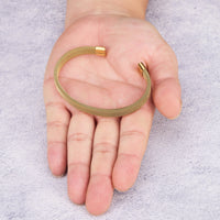 Men's Gold Plated Stainless Steel Mesh Cuff Bracelet