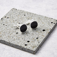Men's Black Onyx Gemstone Cufflinks