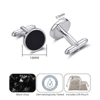 Men's Black Onyx Gemstone Cufflinks