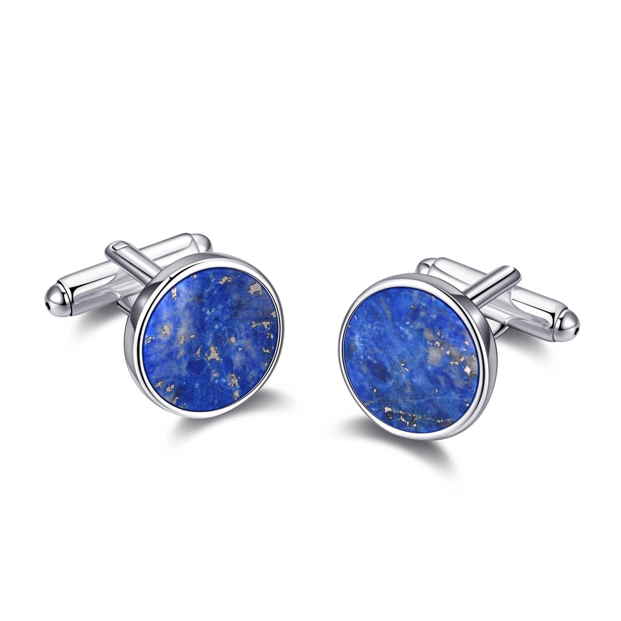 Men's I Couldn't Say I Do Without You Lapis Gemstone Wedding Cufflinks