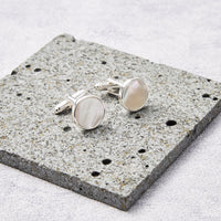 Men's Mother of Pearl Gemstone Cufflinks