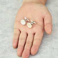 Men's Mother of Pearl Gemstone Cufflinks