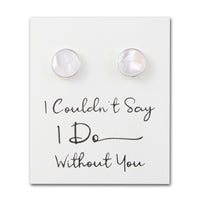 Men's I Couldn't Say I Do Without You Mother of Pearl Gemstone Cufflinks