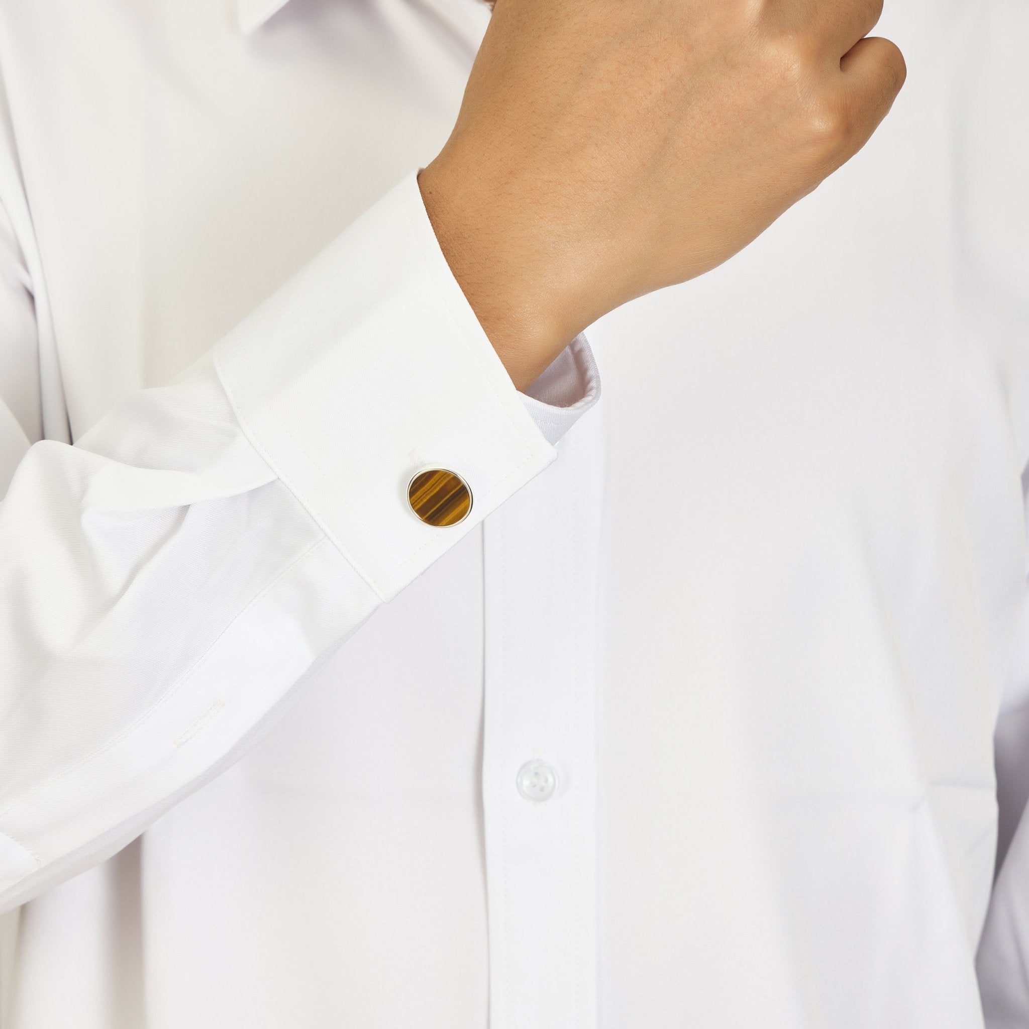 Men's Tigers Eye Gemstone Cufflinks