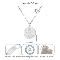 Men's Stainless Steel St Christopher Necklace