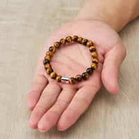 Men's Tiger's Eye Gemstone Stretch Bracelet