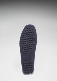 Laced Driving Loafers, navy blue suede