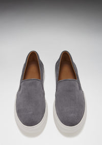 Slip-on Sneakers, slate grey suede