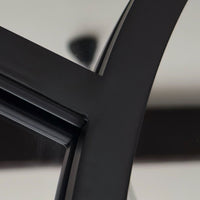 Mio - Black Metal Arched Window Mirror - 95cm x 120cm