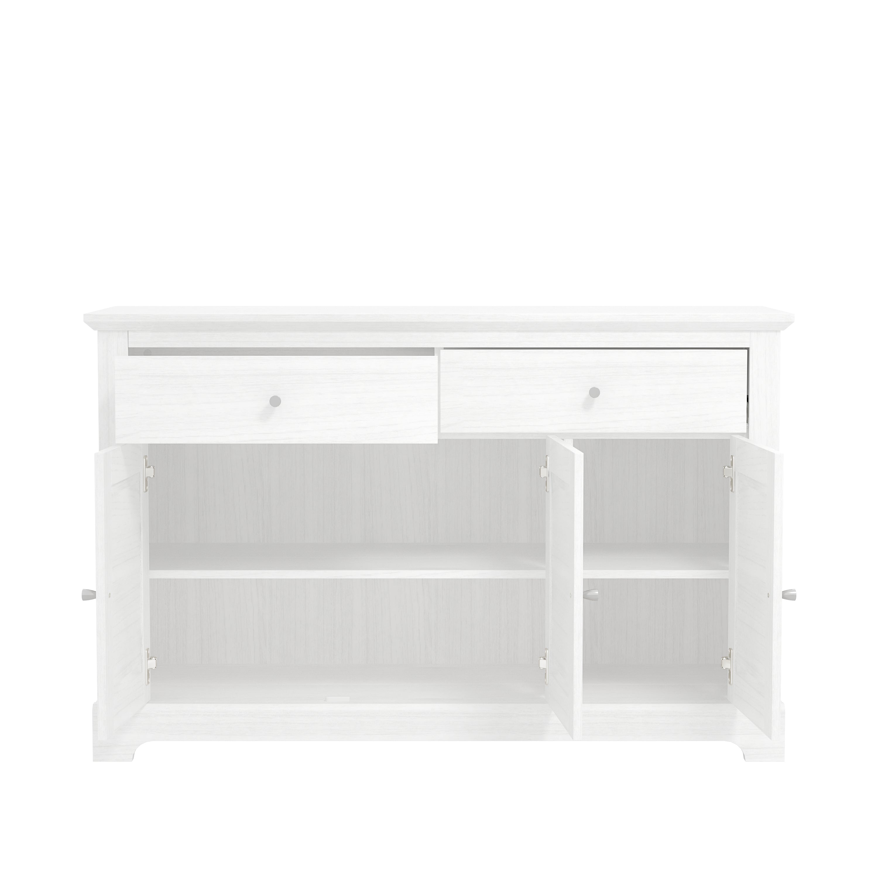 Salcombe Large Sideboard White 3 Doors 4 Shelves 2 Drawers